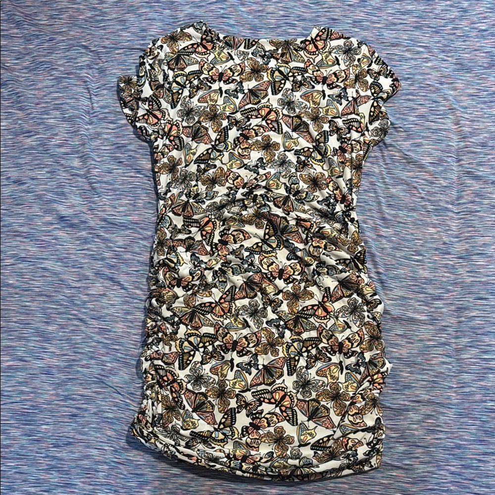 No Boundaries Brown Tan Sheath Dress Cap Sleeve